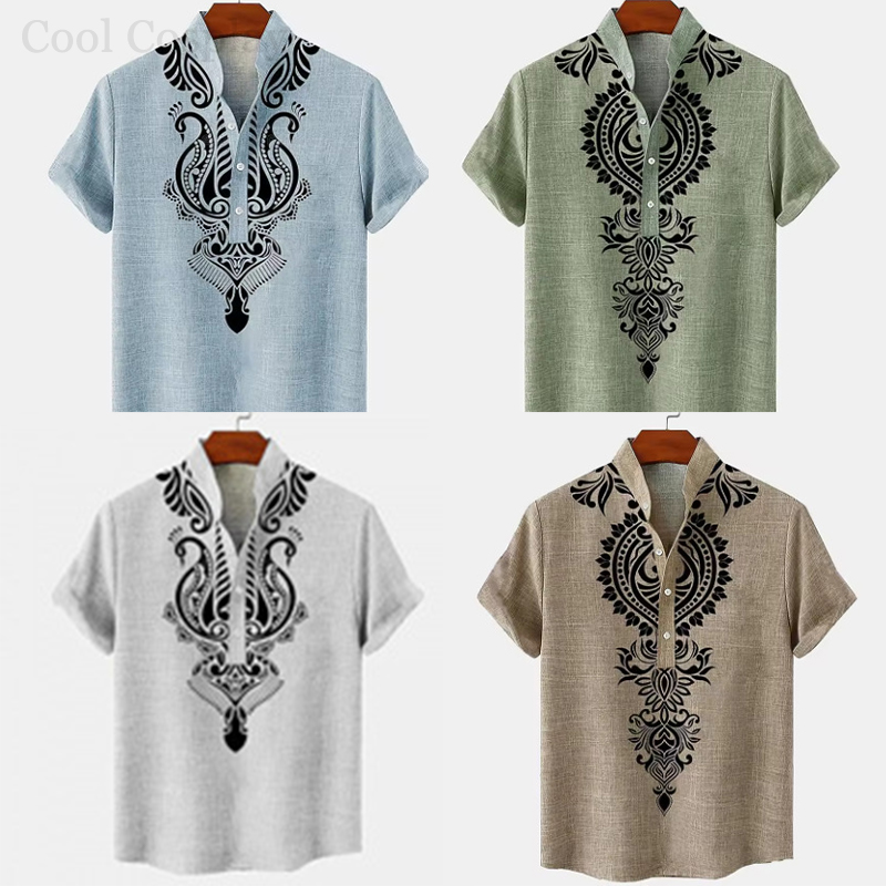 3D Printing Quality - Erkek Retro Üstleri Henley Gömlek erkek