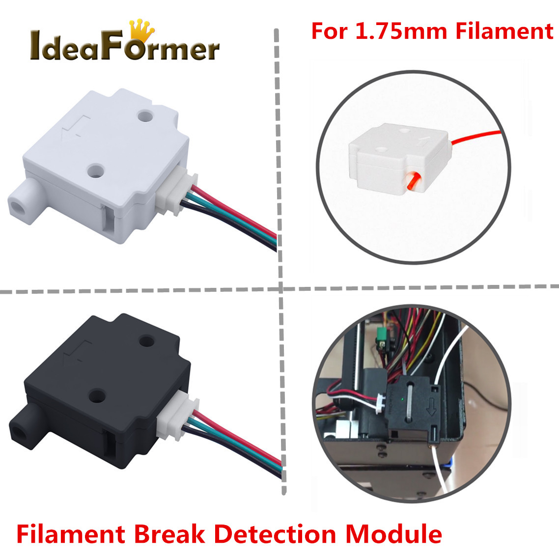 1M kablo çalışma sensörü malze - Filament Runout Sensor incelemesi ve fiyatı